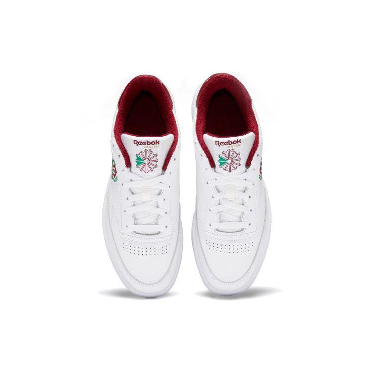 Reebok Club C 85 OG Crest - White Classic Burgundy Men Sneakers Footwear-White H05810