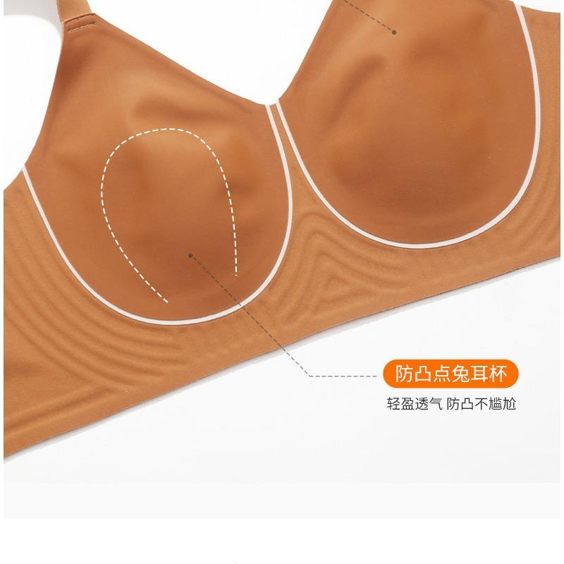 Women Seamless Jelly Support Minimizer Bra Wireless Comfort Shaping Bra