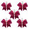 Shining Leather Bowknot Keychain Pendant Featuring Secure Hook For Organized Key Carrying And Stylish Enhancement