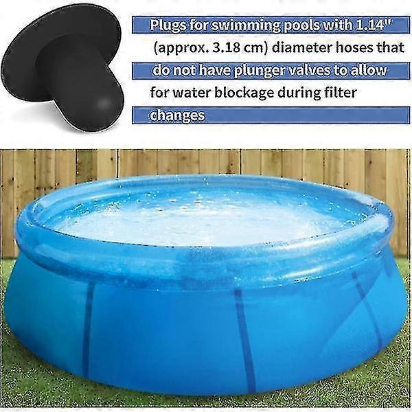 4er-Pack Poolwandstopfen Ersatzteile - Oberirdischer Pool Filterpumpe Filterlochstopfen Kompatibel mit Intex und Bestway