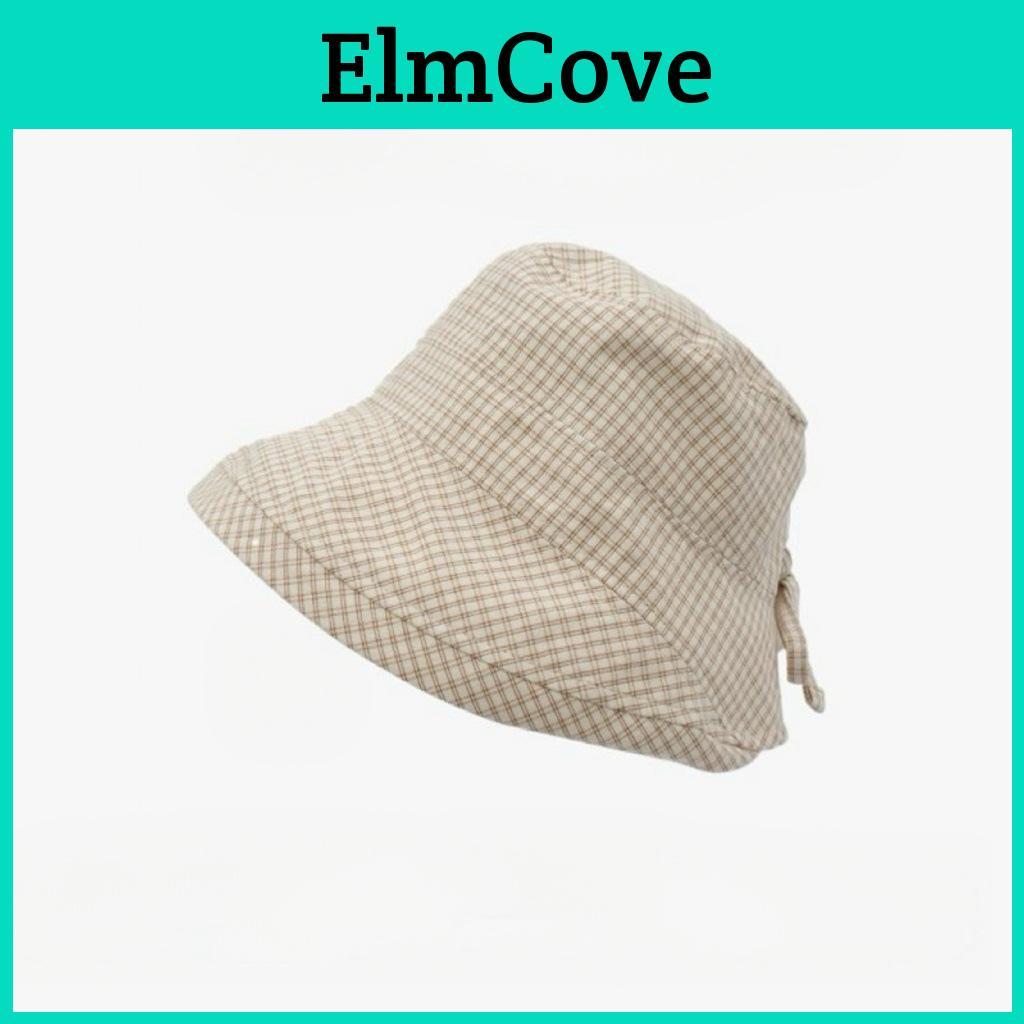 Summer Grid Fisherman Hat With Wide Brim And Breathable Canvas For Sun Protection