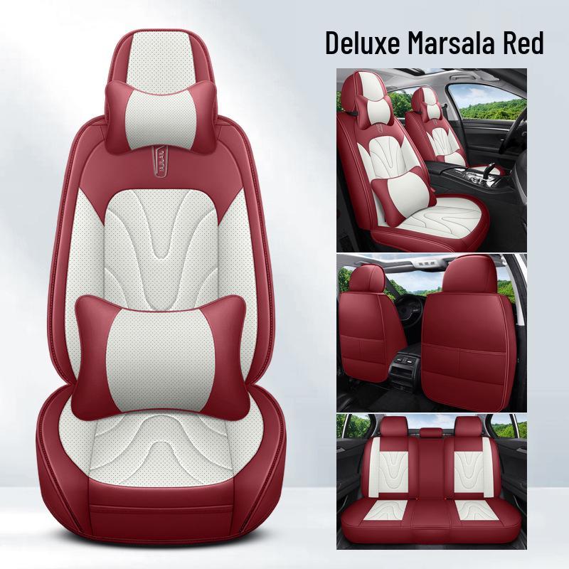 Napa Leather All-Season Universal Car Seat Cover, Five-Seater Full Coverage Cushion