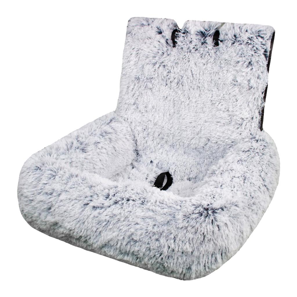Removable Washable Cushion with Safety Belt Non-slip Dogs Travel Bed Soft Plush Dog Seat for Small & Medium Pets