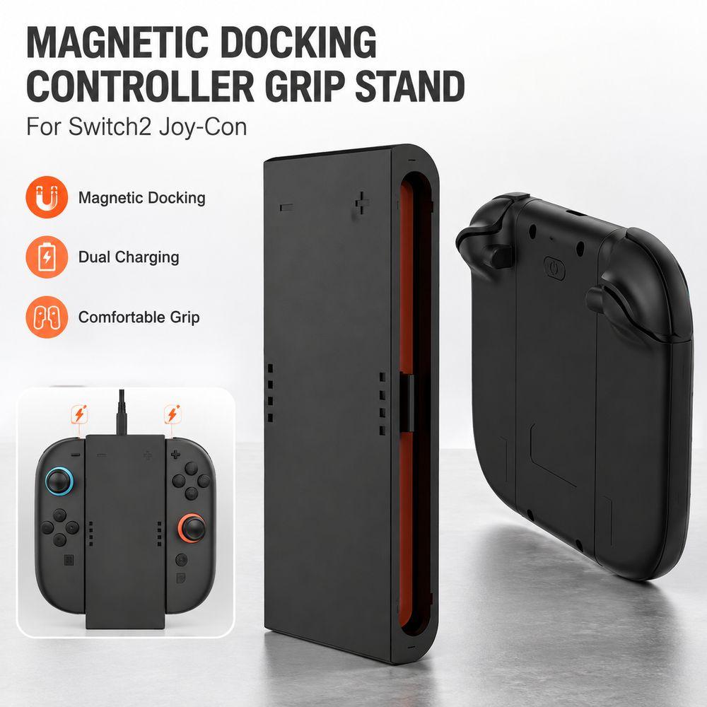 Magnetic Docking Game Controller Grip Gamepad Grip Base for Switch2 Joy-Con Console Accessories