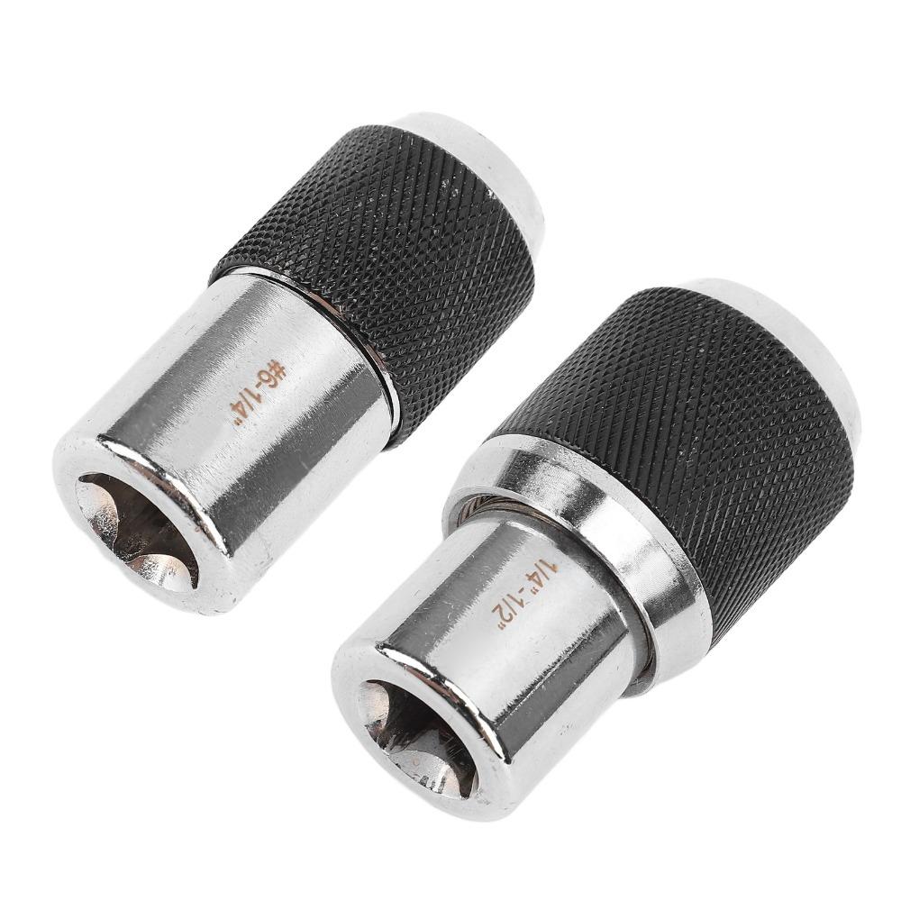 2PCS Adjustable Jaws Tap Set 3/8" Drive Adapters Ratcheting Tap Set Cr-Mo Steel Adjustable Tap Holder