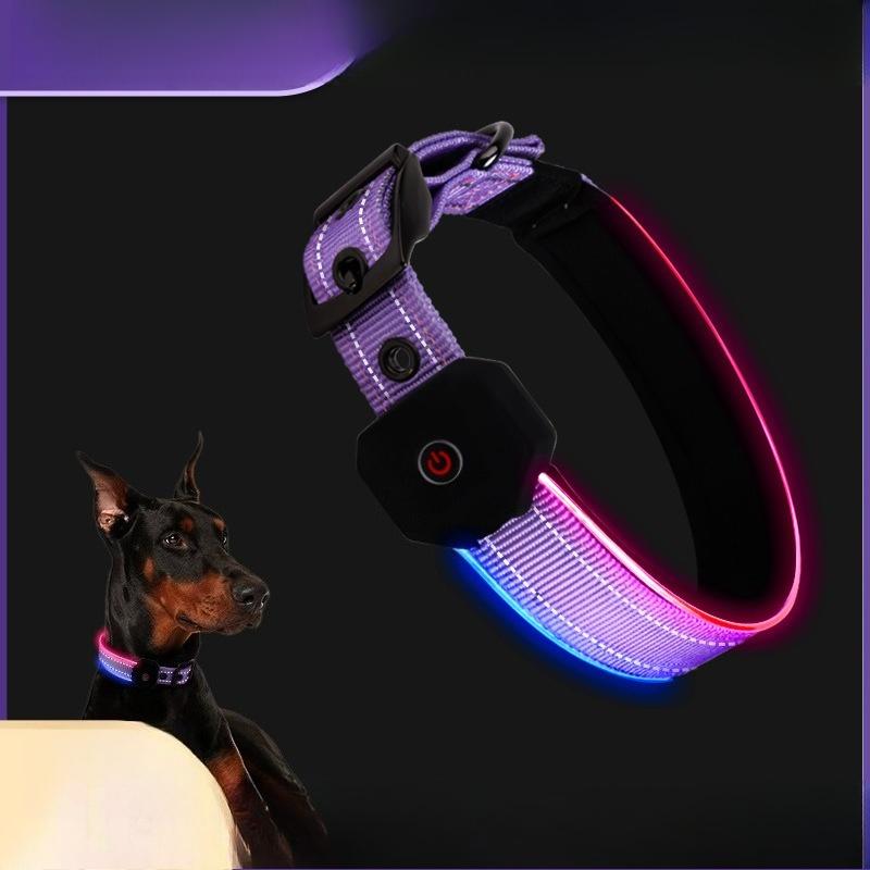 Zwierzę LED Światło Luminous Obroża USB Ładowanie Obroża dla Psa Średni Duży Pies Pies LED Luminous Obroża
