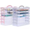 6 Layer Pencil Box,Office Supplies Storage Organizer Box,Brush Painting Pencil Storage Box Watercolor Pen Container Drawing Tool