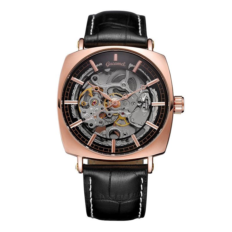 Top Brand New European and American Style Fashion Men's Watch Automatic Mechanical Men's Watch Casual Full Hollow Fashion Watch