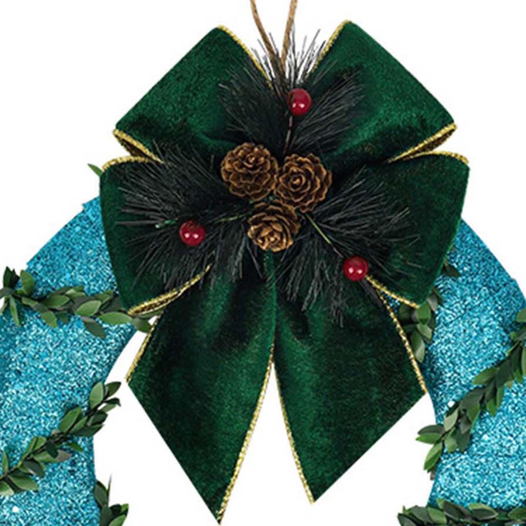 25cm Hanging Christmas Garland Xmas Wreath for Mantel Festival Ornaments