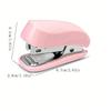 1pcs Pink 3-In-1 Mini Stapler, Saddle Stapler And Staple Remover Set (Capacity: 830 Staples), 26/6 Standard, Back To School