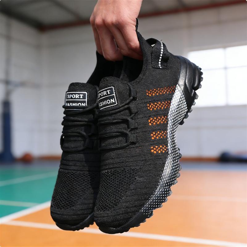 

Men s Knit Weave Sports Shoes Breathable Mesh Sneakers Fashi Casual Running Shoes Lightweight N-Slip Outdoor Walking Shoes 39