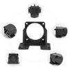 Suport de montare pentru motor cu angrenaje AC, Suport negru din aliaj de aluminiu pentru motor monofazat mini, aplicabil pentru 110V 180W-370W cu viteză variabilă