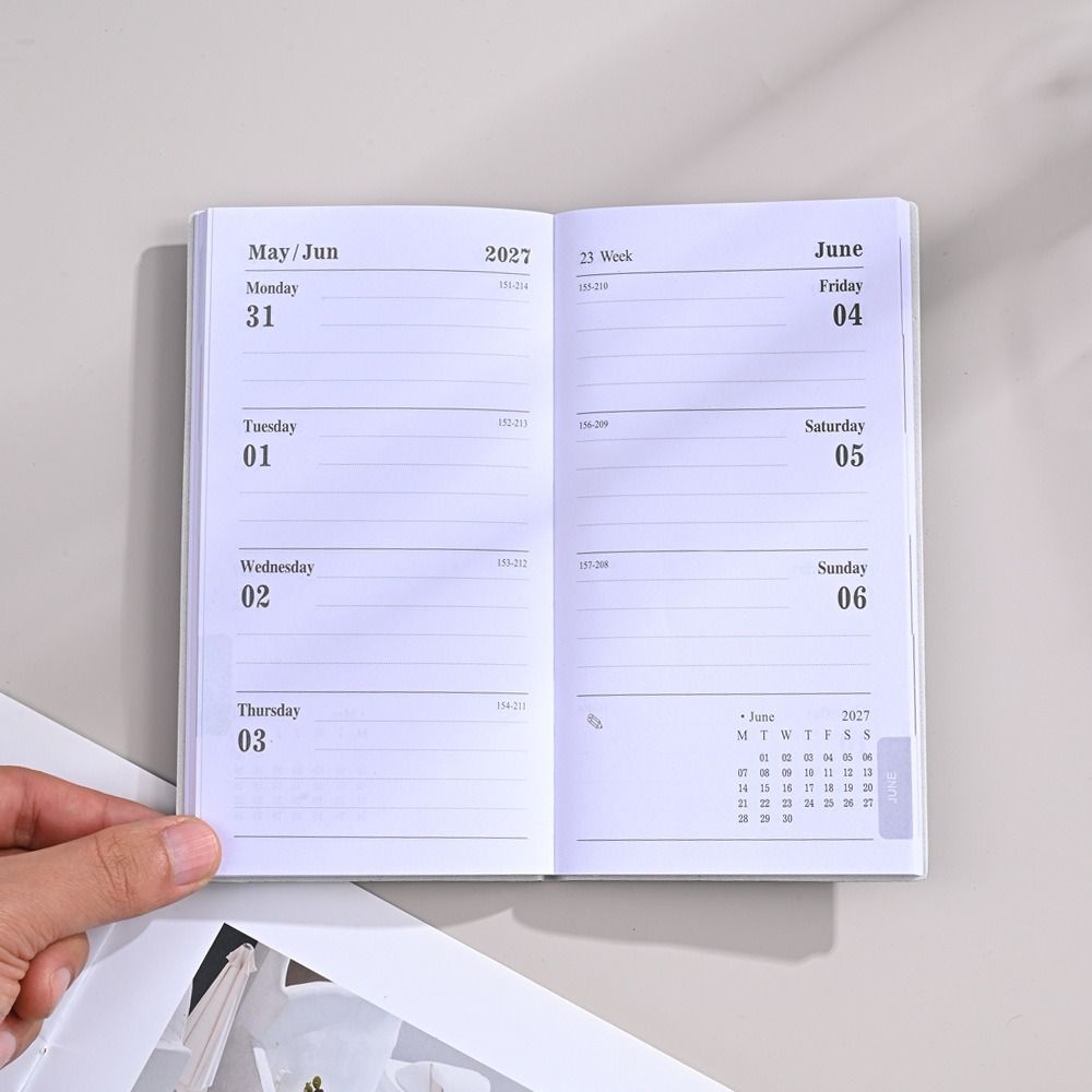 Portable 2027 Planner Multicolor Weekly Planner Portable Agenda Notebook Daily Scheduling