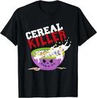 NEW LIMITED Cereal Killer Costume Funny Halloween Breakfast Cereal Food T-Shirt
