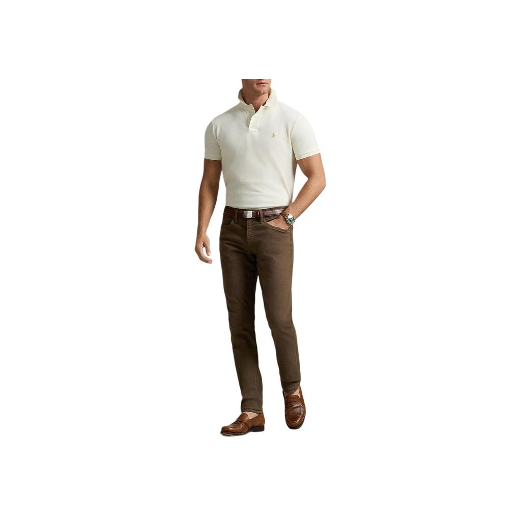 Polo Ralph Lauren Embroidered Button Short Sleeve Polo Shirt Men Tops White 710910898-008