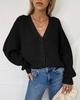 2023 Women's European & American V-Neck Knitted Cardigan - New Autumn/Winter Fashion