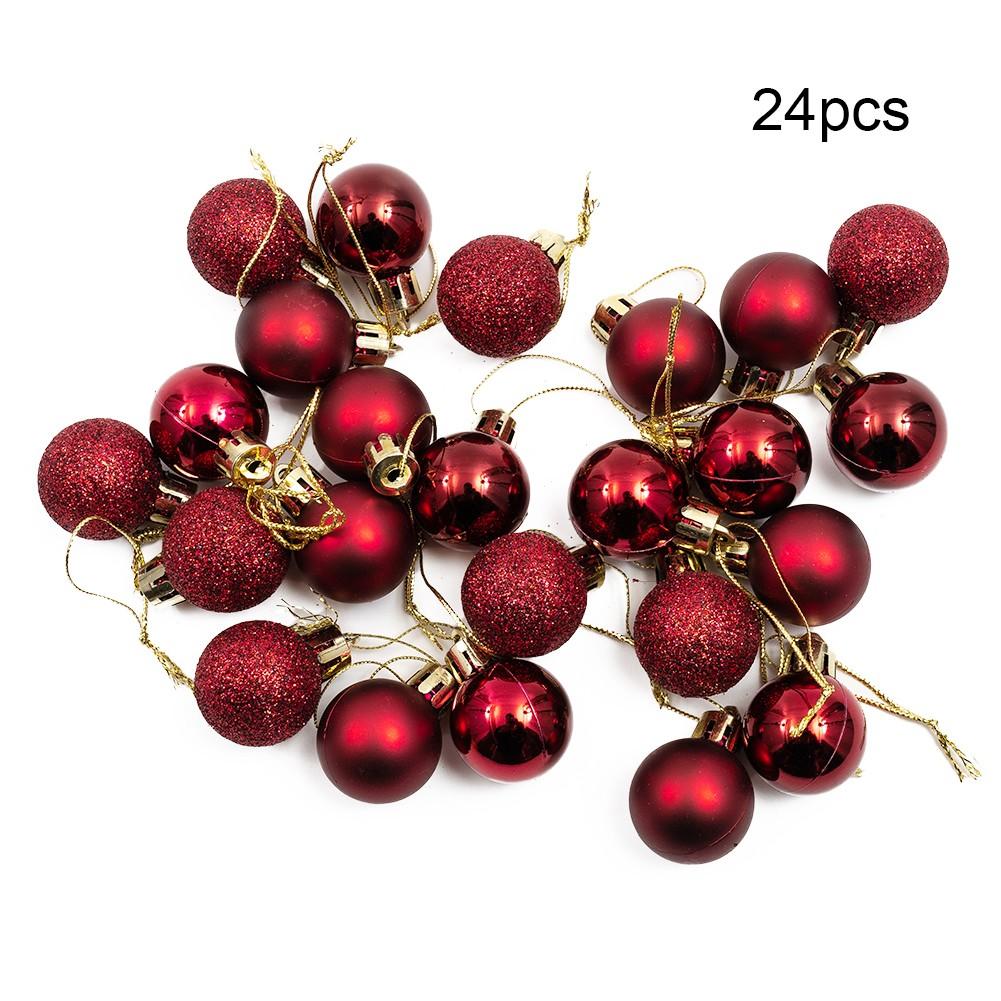 24 Pack Pink Christmas Ball Ornaments Tree Decorations for Party and Wedding