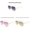 Fashion Metal Frameless Frog Eyes With Gradient Sunglasses For Outdoor Sun Protection And Driving