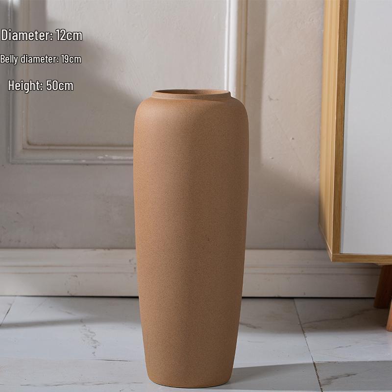 Modern Minimalist Nordic Floor Vase for Dried Flowers – Large Ceramic Home Decor for Living Room or Entrance