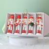 5PCS Painted Christmas Nutcracker Vintage Handcraft Figurine Soldier Doll  Office Decor