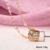 Women Rose Gold Tone Filigree Barrel Pendant Necklace with Sparkling Stone Bands Elegant Bohemian Style Jewelry