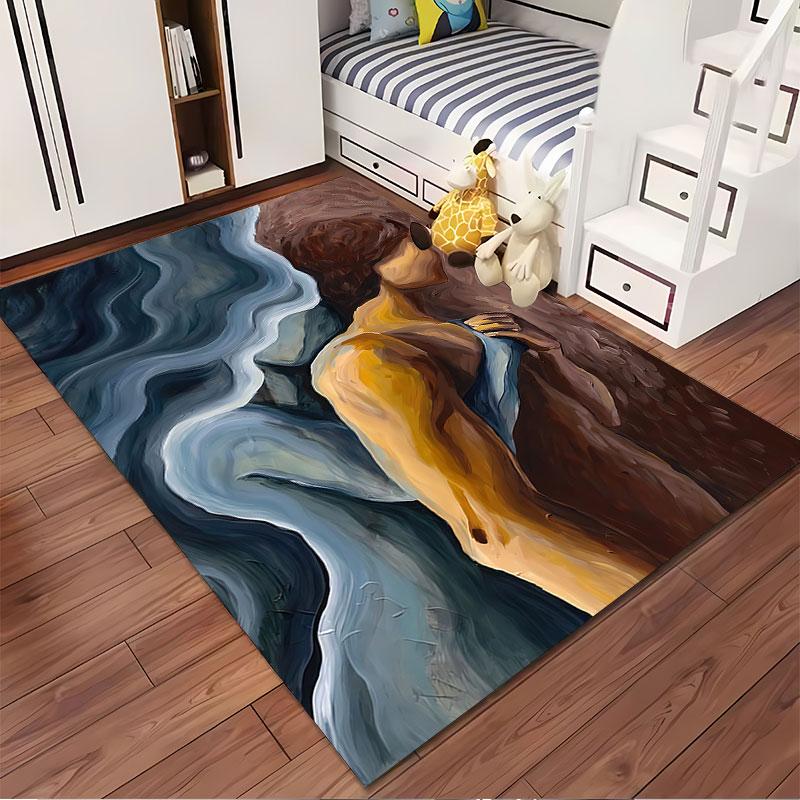 Abstract Woman and Spirit Painting Suitable As a Non-slip Mat for the Living Room or Bedroom Sofa