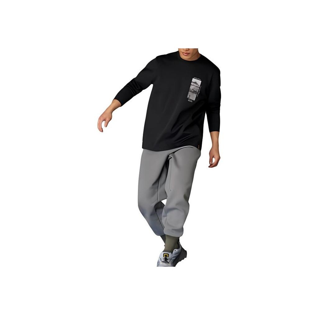 Adidas X Koszulka z długim rękawem z nadrukiem marki National Geographic, wygodna, unisex, czarna IX5613