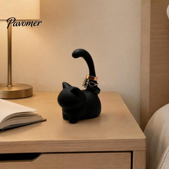 Jewelry Organizer for Rings Cute Cat Ring Holder, Minimalist Stand Bedroom Dressing Practical Storage Gift Table, Decorative Sitting And Earrings
