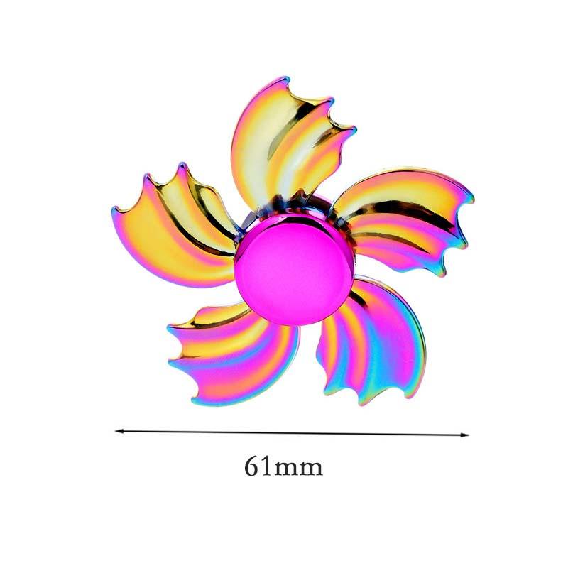 New Colorful Rainbow Alloy Fingertip Gyro Decompression Creativity Finger Spinners Hand Fidget Small Toys