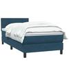Box Spring Bed with Mattress Dark Blue 80 X 210 Cm Velvet