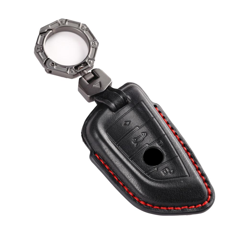Leather Car Key Case Cover Fob Shell For Bmw X1 X3 X5 X6 X7 3 5 6 7 Series G20 G30 G11 F15 F16 G01 G02 F48 Accessories -