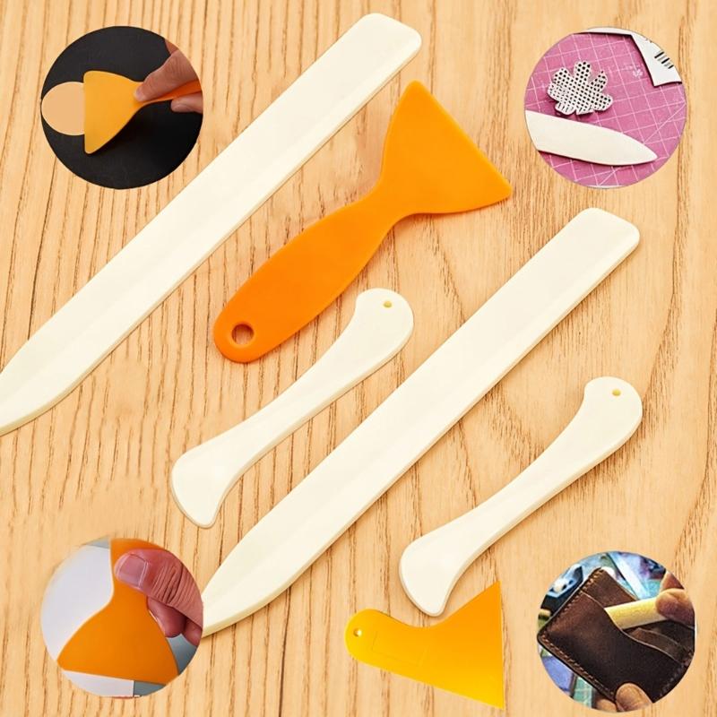 6 Stuks Professionele ABS Bottenvouwer Papiervouwgereedschap Voor Kaartenmaken Scrapbooking Boekbinden Leer Stof Maatwerk