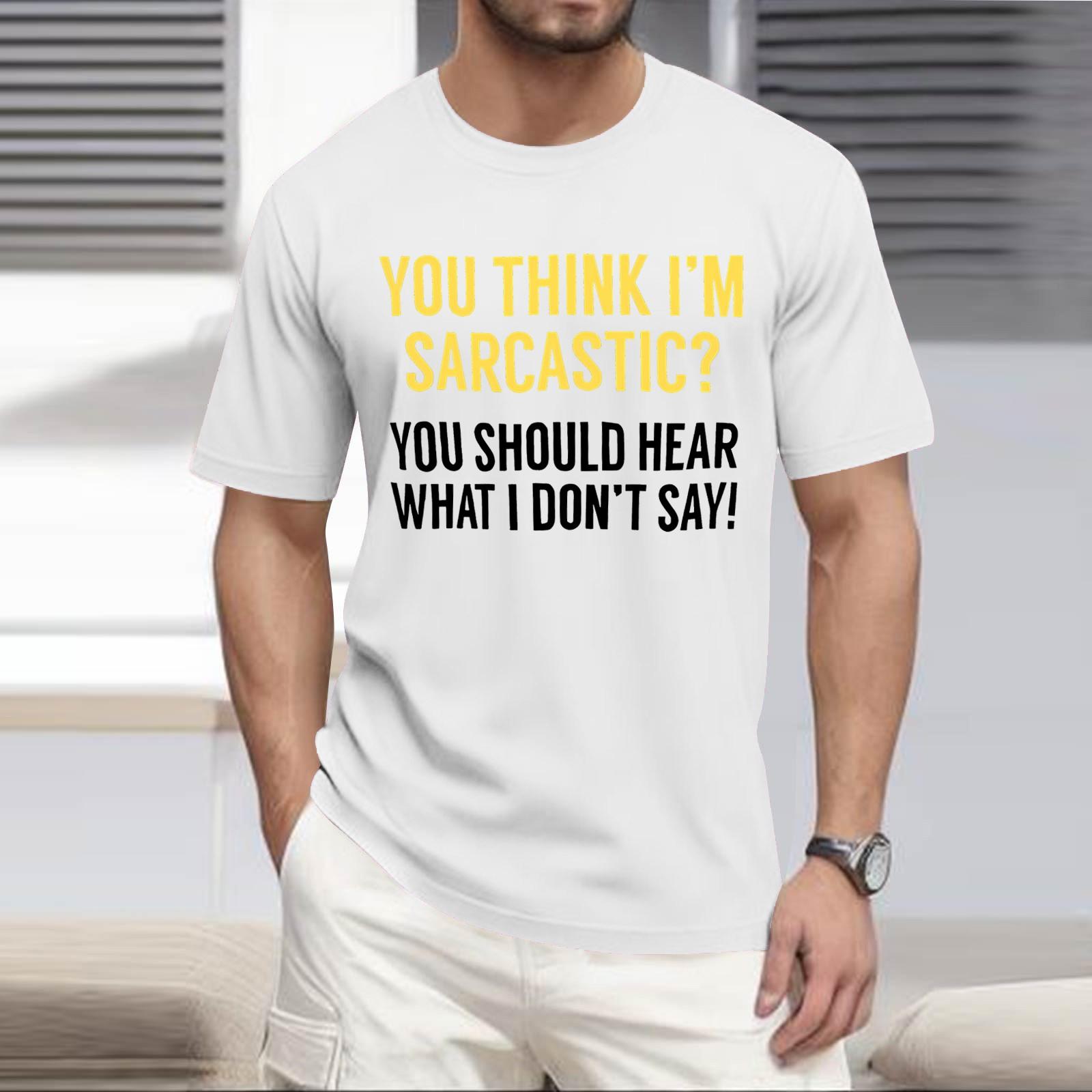 

Летняя мужская популярная футболка с круглым вырезом и коротким рукавом с принтом XL белый