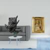 Elegant Resin Bookend And Photo Frame Holder for Bookshelf Living Room Office Tabletop Wall Display