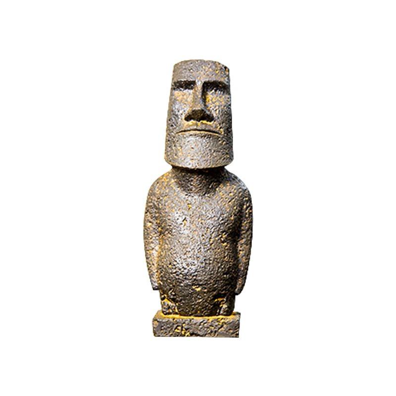 1 PC Nordic Style Creative Resin Moai Statue Ornament Vintage Distressed Craft Home Living Room Study Desk Decor Unique Present