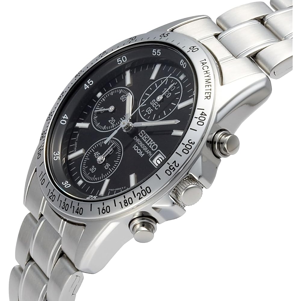 Seiko Men's SND367PC Watch Imported Model Stainless Steel Analog Quartz Timepiece