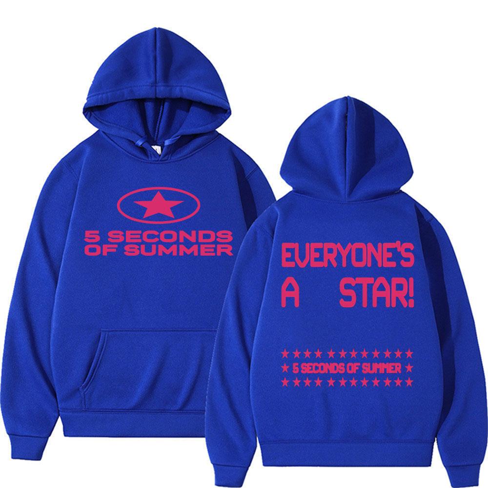 Unisex Woman's5 Seconds of Summer Everyone's A Star World Tour Hoodies Men Women Harajuku Hip Hop Street Sweatshirt Fleece Oversized Pullovers