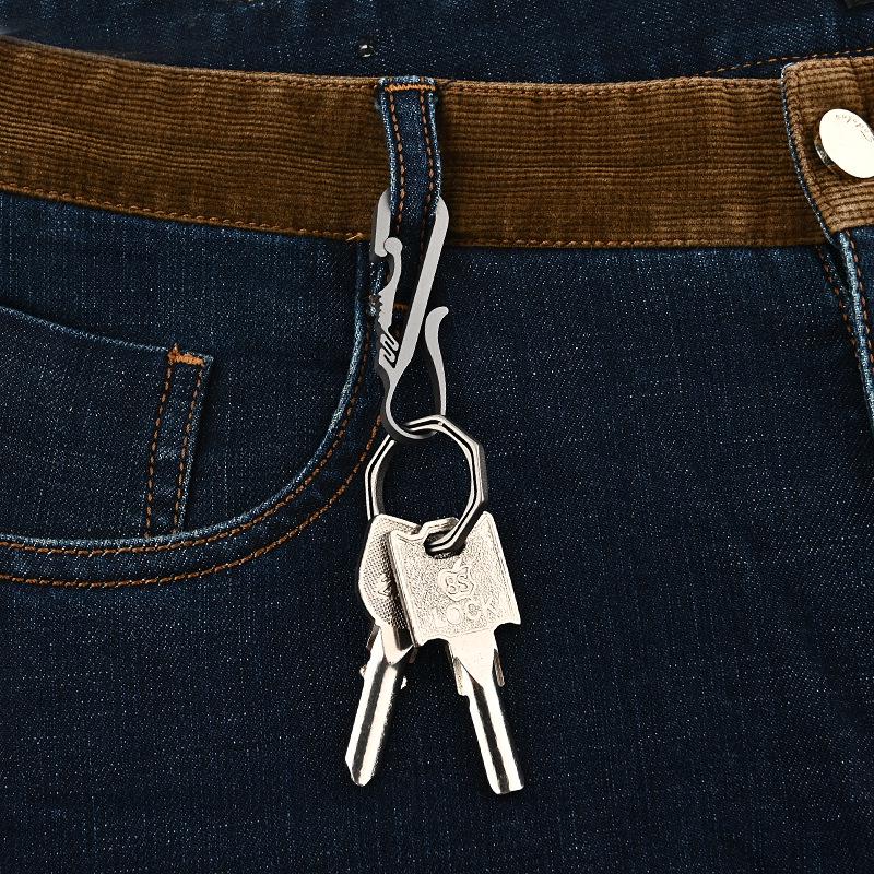 Titanium Phoenix Tail Quick Release Keyring & Backpack Buckle