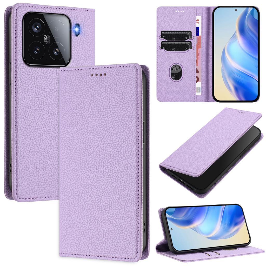 For Xiaomi 15 Wallet Case RFID Blocking Litchi Texture Leather Mobile Cover