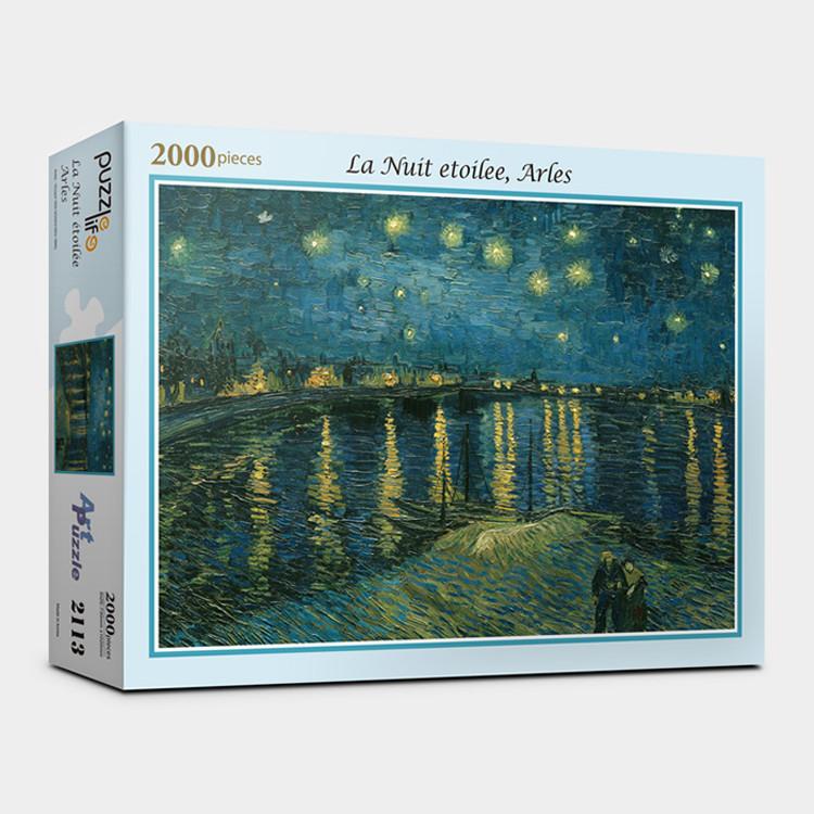 2000 Piece Jigsaw Puzzle - Starry Night on the Rhone, popular Korean puzzle
