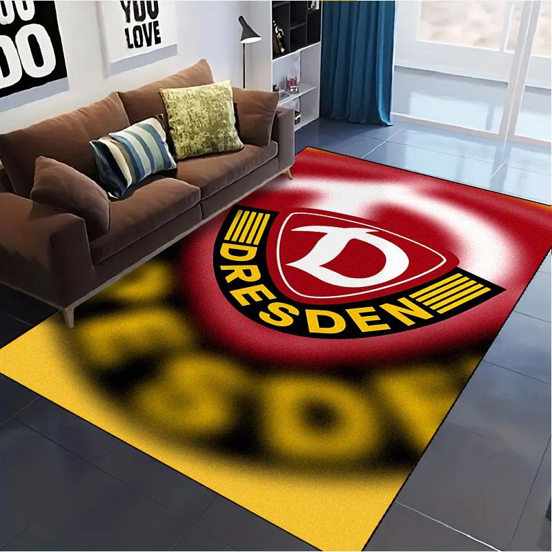 Alfombra SG Dynamo Dresden para Sala de Estar, Dormitorio, Decoración de Sofá del Hogar, Alfombrilla Antideslizante para Jugar Niños