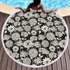 Vintage Floral Round Beach Towel,Microfiber Boho Beach Blanket Sand Free Quick Dry Bath Towel Absorbent Meditation Rug Yoga Mat