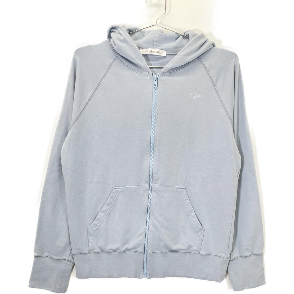 Mes Ailes Light Blue DJ3601 Cotton Jersey Parka Jacket M Light blueUsed