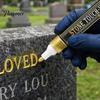 Monument Lettering Pen Tombstone Marker with Precision Tip Waterproof Fade-Resistant Fast-Drying Memorial Inscription UV Resistant for Inscriptions