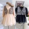 Herbst Baby Mädchen Weste Jacke & Kleid Set RQ851
