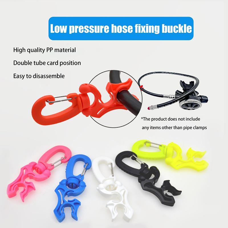 Soporte de Manguera Doble para Buceo con Pinza Accesorios para Consola de Regulador Bcd Para Sujetar Mangueras de Baja/Alta Presión Reguladores