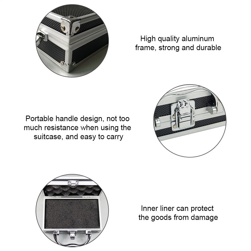 Aluminum Alloy Portable Tool box Storage Manager Household Durable Storage Box With Sponge Inner Tools Organize and Protect