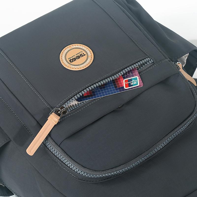 Minimalist Nylon Backpack for Women Large Capacity School Bag Casual Travel Daypack Purse