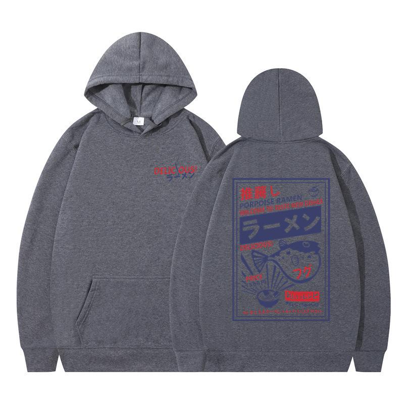 Autumn and Winter New Popular Trendy Brand Japanese Cartoon Printing Youth Men and Women Street Tide Loose Hooded Sweater