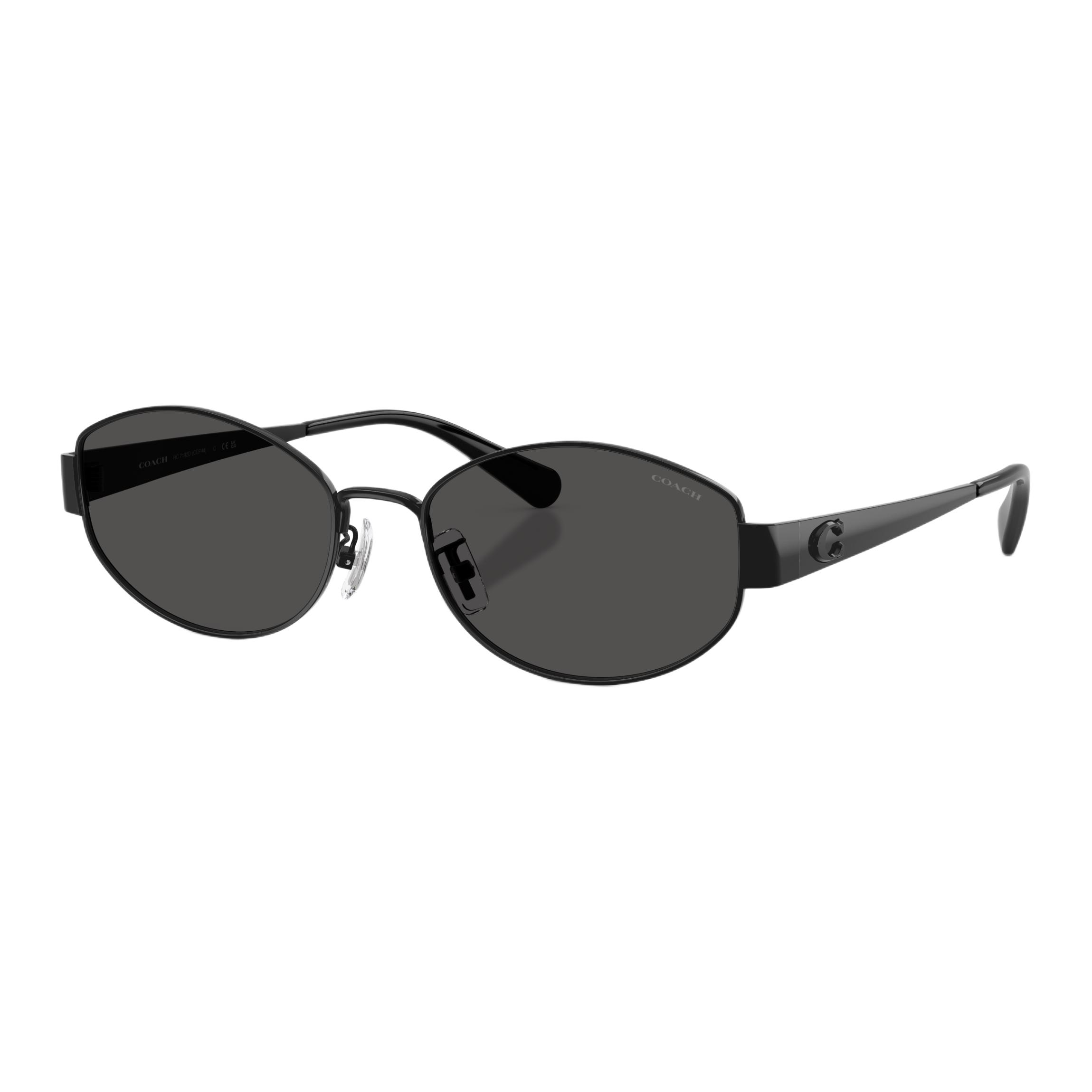 Coach 7192D C Logo Metal Irregular Frame Sunglasses Unisex sunglasses Black 0HC7192D-934487 57,934487 Black
